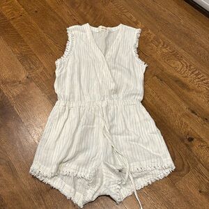 Bella Dahl White Striped Romper